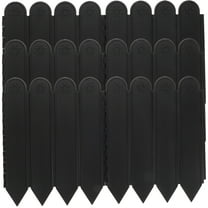 LULULION Plastic Garden Fence Panel Black Decorative Lawn Edging Border Portable Outdoor