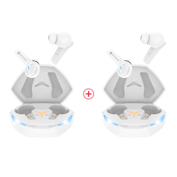 RUSAM Auriculares TWS Inalámbricos GA3, Cascos con Bluetooth, Baja Latencia, Alta Resolución, Control Táctil de Graves, Cancelación de Ruido, Audífonos para Jugador de Videojuegos qym unisex
