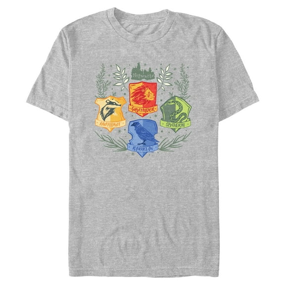 Mens Harry Potter Pastel Plants Emblem T Shirt