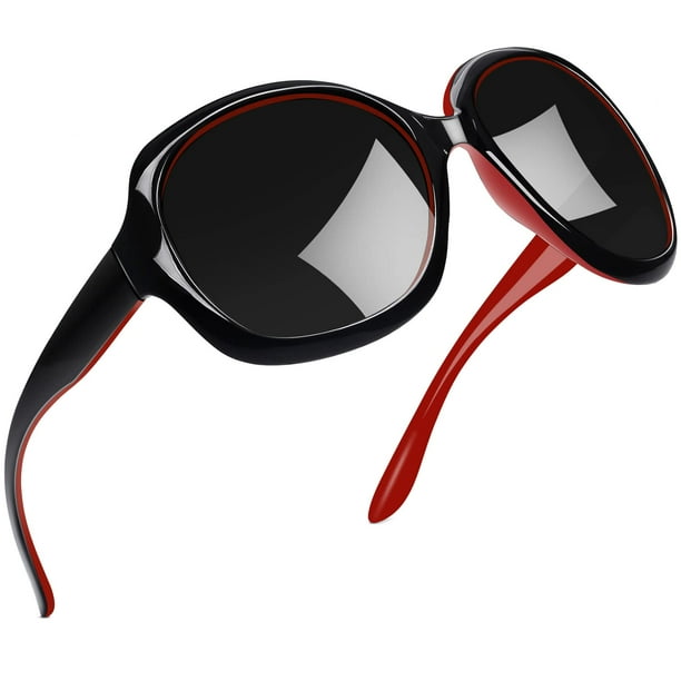 Gafas de sol Joopin Oversized Black Red Polarized para mujer