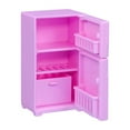thumbnail image 1 of Mini Réfrigérateur Décoration Meuble de Mode Modèle pour Maison de Poupée 1:6 Miniature Plastique Rose, 1 of 7