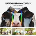 thumbnail image 4 of Daiia Cute Prairie Cow Pattern Women's Fashion Hoodies & Sweatshirts with Kangaroo Pocket Hooded Sweatshirt with Eye-catching Drawstrings-Medium, 4 of 7