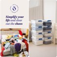 thumbnail image 6 of Homz 66 Quart Strong Modular Stackable Storage Containers, Clear, 8 Pack, 6 of 11