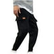 thumbnail image 1 of Pantalones largos de moda para hombre con cordón, cintura elástica, color sólido, pantalones casuales de chándal, pantalones con capucha de poliéster para hombre, 1 of 5