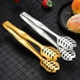 thumbnail image 6 of Tunhigl 304 Stainless Steel Food Tongs - Versatile Kitchen Clip Tool for BBQ, Steak, Desserts & More - Durable, Non-Slip Grip Silver, 6 of 6