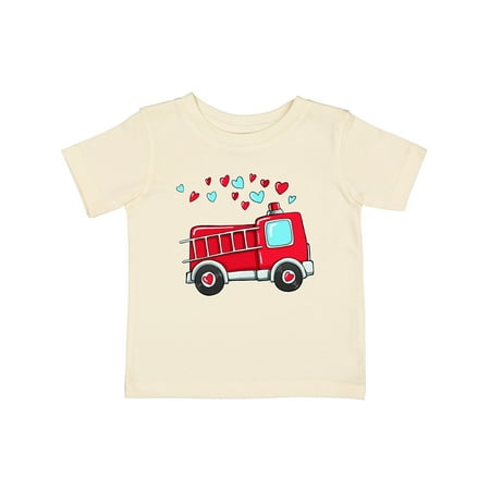 

Inktastic Valentine Fire Truck with Hearts Gift Baby Boy or Baby Girl T-Shirt