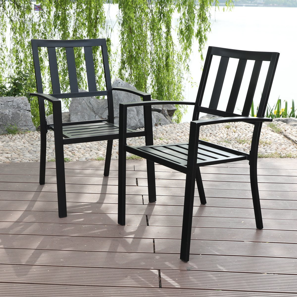 Mf Studio Metal Patio Outdoor Dining, Cool Outdoor Dining Chairs