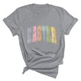 thumbnail image 1 of Plebaso T-Shirts de Pâques pour Femmes Manches Courtes Graphiques Hauts Imprimés Décontractés Mode pour Femmes, 1 of 6