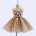 thumbnail image 2 of XXWXYD Girls Sloth Graphic Mesh Tulle Dress | Backless Off-Shoulder Tutu Skirt | Kids Birthday Wedding Tea Part𝗒 Ballet Outfit, 2 of 6