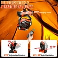 thumbnail image 3 of Camping Fan Rechargeable,Portable Fan with LED Lantern,20000mAh Battery Operated Oscillating Fans for Tent Picnic Barbecue Fishing Outdoor, 3 of 11
