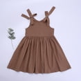 thumbnail image 4 of LYMAYTER Infant Girls Princess Dresses for Kids Baby Sleeveless Halter Dress Summer Solid Colour Casual Dress for 6 Months - 6 Years, 4 of 9