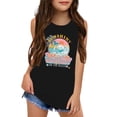 thumbnail image 2 of Rhuody Hauts d'Été pour Filles Hauts d'Été Sans Manches Imprimés Graphiques T-Shirts à Col Rond pour Tout-Petits et Enfants Tenue Rétro Noir 6-7 Ans, 2 of 4