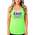 thumbnail image 2 of Easy Tiger Tank Top for Women and Teens Trendy Everyday Tiger Sleeveless Tee Neon Green Tank Top X-Large, 2 of 4