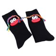 thumbnail image 2 of Cute Cartoon Big Mouth Crew Socks, Colorful Braided Rope Funny Face Casual Cotton Socks, Comfort Soft Daily Wear Mid Calf Socks for Women, 2 of 7