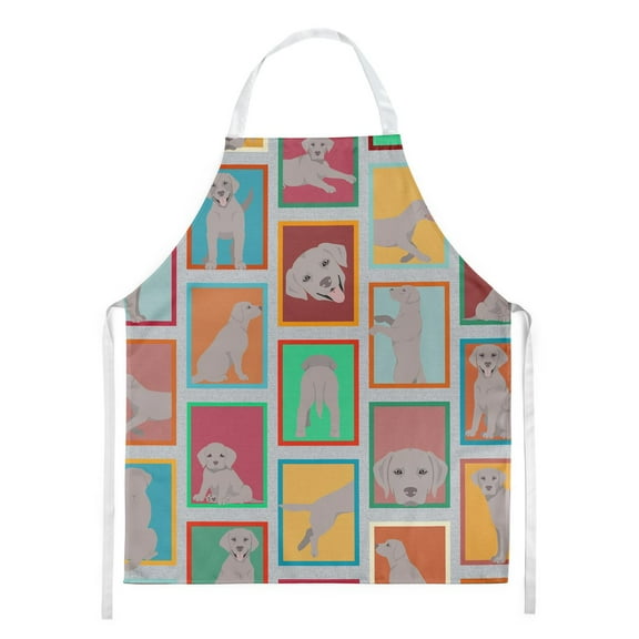 Lots of Grey Labrador Retriever Apron 27 in x 30 in