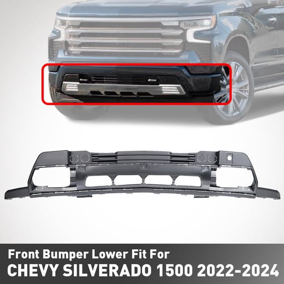 For 2022-2024 Chevrolet Silverado 1500 Front Lower Bumper Cover Plastic