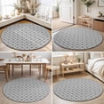 thumbnail image 4 of Round Rugs 3Ft, Dark Grey Morocco Round Area Rug Washable Indoor Throw Carpet, Modern Abstract Classic Geometric Small Non Slip Circle Rug for Bedroom Living Room Home Decor Aesthetic, 4 of 8