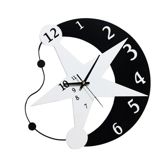 DEMACRIO Clock For Kids Home Wall Clocks Wooden 1Set For Study