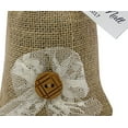 thumbnail image 1 of 50 Rustic Wedding Burlap Favor Bag Small Jute Bags With Personalized Tags Party Favor Drawstring Pouches 4" x 6.5" inches, 1 of 5