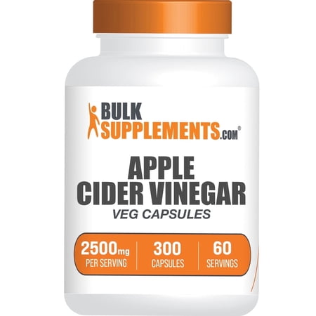 BulkSupplements Apple Cider Vinegar Capsules - 2500mg per Serving (300 Capsules - 60 Servings)
