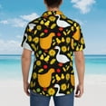 thumbnail image 3 of Lsque Farm Goose pattern Hawaiian Shirt for Men, Unisex Summer Beach Casual Short Sleeve Button Down Shirts-Small, 3 of 9