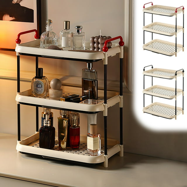 Xihbxyly Estante para Tazas, Organizador de Tazas de Diseño Creativo, Gran Capacidad para Tazas y Tazones, Almacenamiento Versátil para El Hogar y La Oficina, Material Plástico Rojo, Tamaño 46 X 37,5