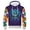 A-Blue577, variant on XIAOCHA mens Hoodie Mardi Gras Loose Long Sleeve Hooded Spring Pullover Soft Mask Pattern Casual Top