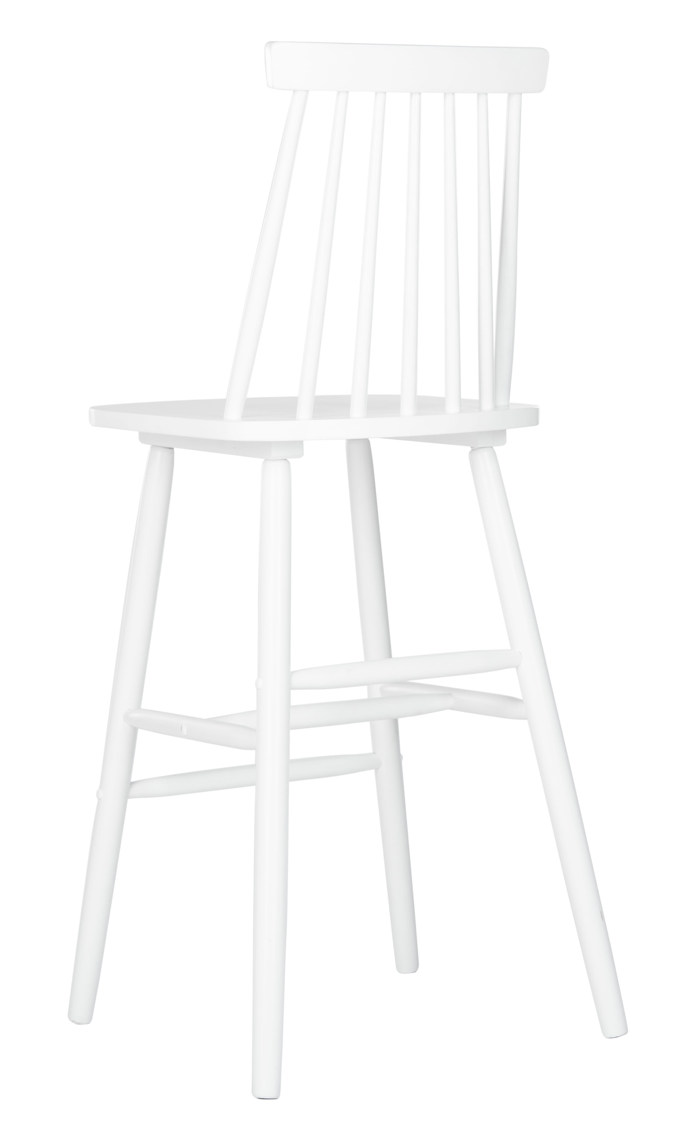 SAFAVIEH Beaufort Solid Spindle Back Bar Stool with Footrest, White