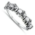thumbnail image 4 of Elephant Family Strength Ring .925 Sterling Silver Band Jewelry Female Male Unisex Size 7, 4 of 4