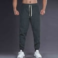 thumbnail image 5 of Cargo Pants for Men Casual Active Cotton Active Hiking Sweatpants Elastic Waist Drawstring Trouser with Pockets (3XL, Dark Gray), 5 of 5