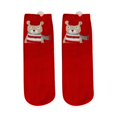 thumbnail image 3 of Calcetines navideños de moda para mujer, con estampado de ciervo, muñeco de nieve, Papá Noel, oso, transpirables, bonitos, para otoño e invierno, informales, hasta media pantorrilla, 3 of 4