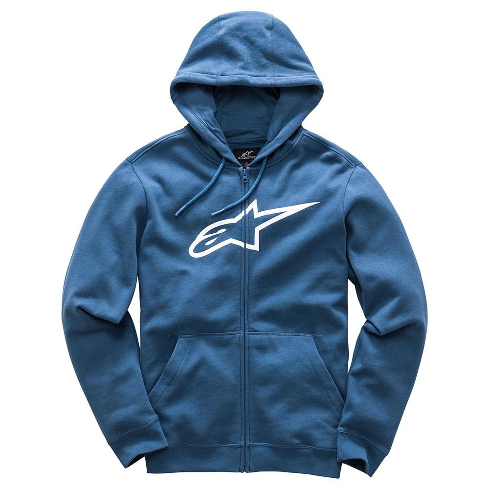 Black//White X-Large XL Alpinestars AGELESS II Fleece Zip-Up Hoody Sweatshirt