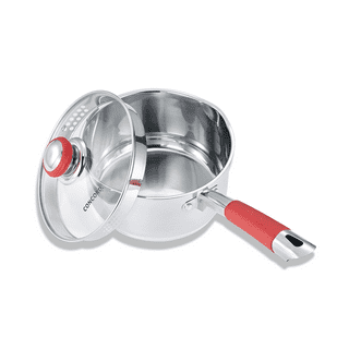 Small Condiment Sauce Pan with Pouring Spouts Universal Mini Saucepan for Making Sauces Make Easy Cooking Oven , Small, Size: 7cmX3.5cmX12.5cm