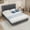 Grey, variant on Homfa Gray Suede Upholstered Full Size Platform Bed, Sturdy Noise Free Bed Frame with Soft Touch for Bedroom Decor