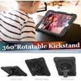 thumbnail image 3 of Protecvtive Case for iPad 10.2 inch 2021 2020 2019 Full Body Shockproof Cover with Screen Protector Pencil Holder Stand Hand Shoulder Strap Stylus Pen, 3 of 7