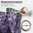thumbnail image 2 of Outdoor Curtains for Patio Waterproof, Purple Lavender Outdoor Privacy Panels Grommet, Spring Watercolor Wildflowers Plant Black Blackout Outside Curtains for Porch/Cabana 54"x108", 2 Panels, 2 of 8