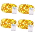 thumbnail image 2 of 4 Uds. de luces navideñas, adorno de iluminación, lámpara de hadas decorativa impermeable para regalo de decoración de patio de Navidad interior cálido, 2 of 8