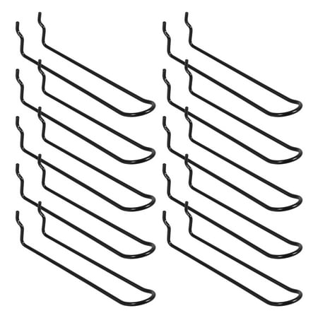 KONTONTY 10Pcs Heavy Duty Black Stainless Steel Pegboard Hooks for Hanging Pliers and Tools in Garage KONTONTY 10Pcs Heavy Duty Black Stainless Steel Pegboard Hooks for Hanging Pliers and Tools in Garage