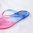 thumbnail image 7 of CPNG Womens Rainbow Sequins Sandals Jelly Flip Flops Summer Trendy Thong Straps Clip Toe Flat Slippers Color Gradient Slides Lightweight Swimming Beach Shoes Holiday Slides, 7 of 7