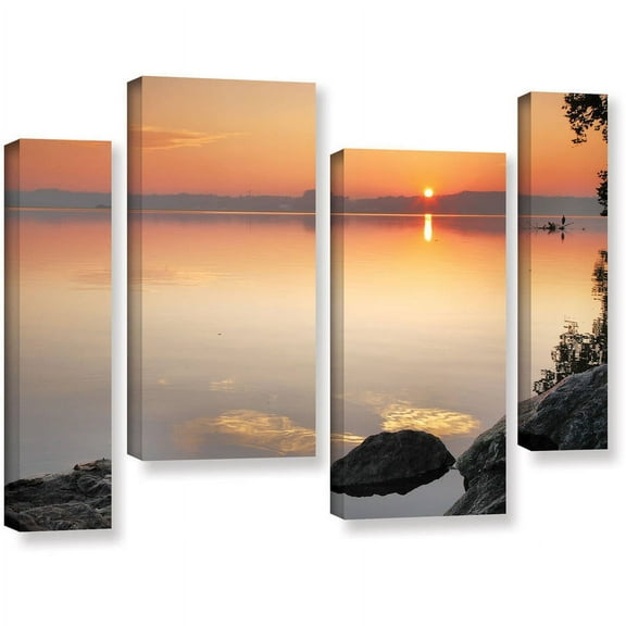 ArtWall Steve Ainsworth "Potomac Sunrise" 4-Piece Gallery-Wrapped Canvas Staggered Set
