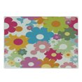 thumbnail image 1 of Floral Cutting Board, Rainbow Colored Vivid Image Sixties Inspired Blooming Nature Symmetrical Pattern, Decorative Tempered Glass Cutting and Serving Board, Small Size, Multicolor, by Ambesonne, 1 of 1