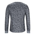 thumbnail image 3 of Oplxuo Women's Long Sleeve Leopard Blouses Dressy Crew Neck Patchwork Loose Tops Casual Ladies Tunic T-Shirts, 3 of 4