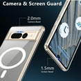 thumbnail image 3 of ELEHOLD Clear Case for Google Pixel 7 Transparent Clear Anti-Yellowing Anti-Scratch Cover Strong Magnetic MagSafe Compatible Slim Shockproof Protecitve Case for Google Pixel 7 - Clear, 3 of 5