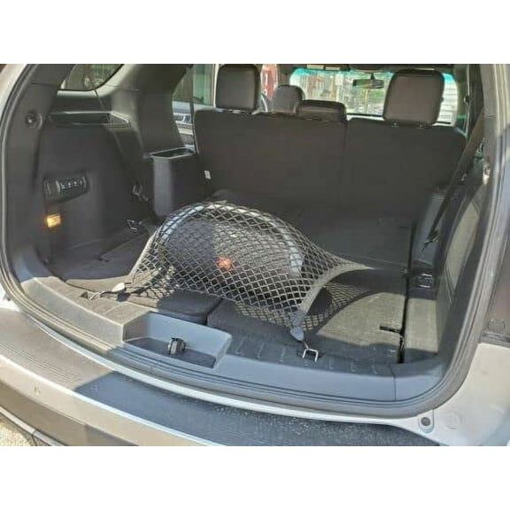 EACCESSORIES EA Rear Trunk Organizer Cargo Net for Ford Explorer 2002-2010 – Floor Style Cargo Net for SUV – Premium Mesh Car Trunk Organizer Vehicle Carrier Storage – Compatible with Ford Explorer