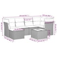 thumbnail image 2 of vidaXL 7 Piece Patio Sofa Set with Cushions Black Poly Rattan, 2 of 4