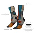 thumbnail image 4 of Bingfone Compression Socks for Women and Men Long Socks for Running Athletic Cycling Nurse- Abstract Colorful Duality, 4 of 6