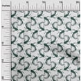 thumbnail image 1 of oneOone Cotton Poplin Teal Green Fabric Koi Fish Ocean Craft Projects Decor Fabric Printed By The Yard 56 Inch Wide, 1 of 4