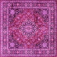 thumbnail image 1 of Ahgly Company Indoor Square Medallion Pink Traditional Area Rugs, 6' Square, 1 of 4