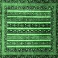 thumbnail image 1 of Ahgly Company Indoor Square Abstract Emerald Green Modern Area Rugs, 8' Square, 1 of 4