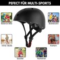 thumbnail image 3 of Casque de Planche à Roulettes, Casque de Trottinette, Casque de skate Noir, Casque de Vélo, 3 of 6